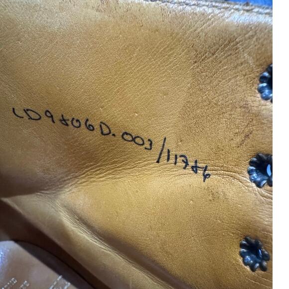 Ralph Lauren Bench Made England CapToe LaceUp Brown Boots Women 8B Heritage FLAW - Picture 9 of 15